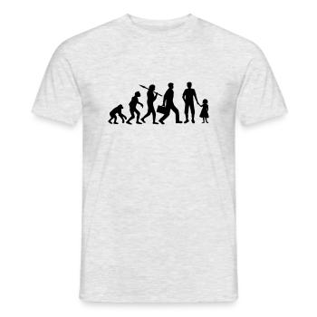 Papa Daughter Evolution Child - Men's T-Shirt - heather grey - Front - AI Model Male 178 dark (178cm)
