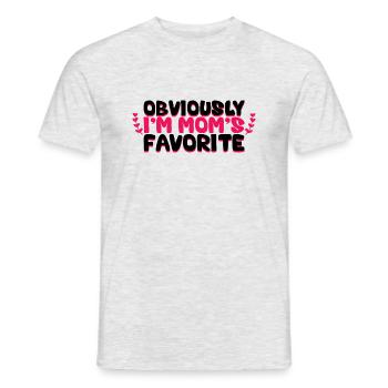 Obviously I'm Mom's Favorite 13 - Männer T-Shirt - Grau meliert - Vorne - AI Model Male 178 dark (178cm)