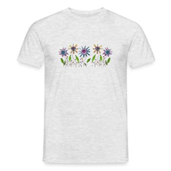 Fleur - T-shirt homme - gris chiné - Devant - AI Model Male 178 dark (178cm)