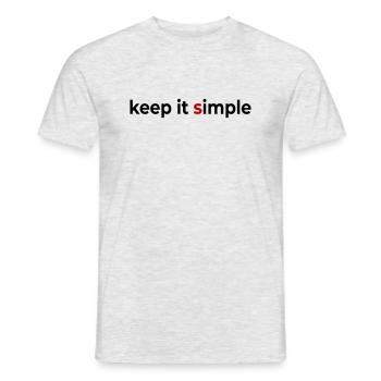 keep it simple - Männer T-Shirt - Grau meliert - Vorne - AI Model Male 178 dark (178cm)