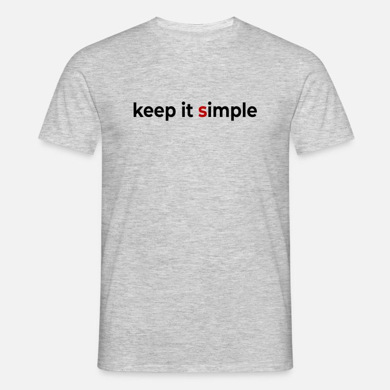 keep it simple - Männer T-Shirt - Grau meliert
