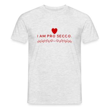 I AM PRO SECCO. Prosecco Lover, cool NEW Design!!! - Men's T-Shirt - heather grey - Front - AI Model Male 178 dark (178cm)