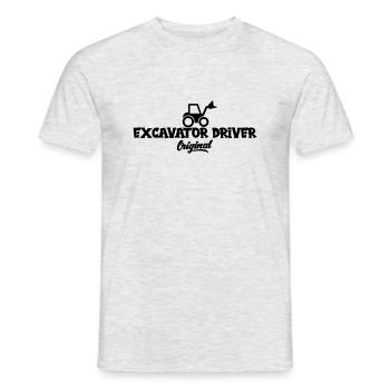 baggerfahrer - Männer T-Shirt - Grau meliert - Vorne - AI Model Male 178 dark (178cm)
