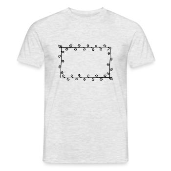Floral Garland Flowers Hearts 27 Drawing Area 27 - Men's T-Shirt - heather grey - Front - AI Model Male 178 dark (178cm)