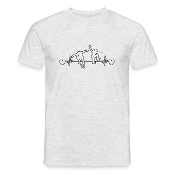 Skateboard Skaten Skateboarding Skate-Fan Skater - Männer T-Shirt - Grau meliert - Vorne - AI Model Male 178 dark (178cm)