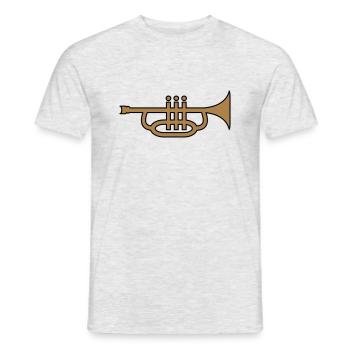 Trumpet - Men's T-Shirt - heather grey - Front - AI Model Male 178 dark (178cm)