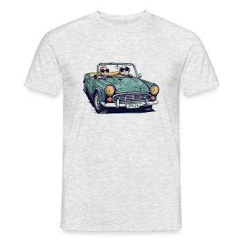 Denise and roger in a convertible - Men's T-Shirt - heather grey - Front - AI Model Male 178 dark (178cm)