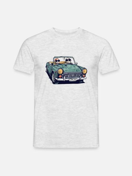 Denise et roger en cabriolet - T-shirt homme - gris chiné