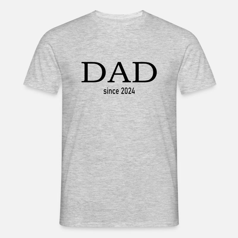 dad since 2024 - Männer T-Shirt - Grau meliert