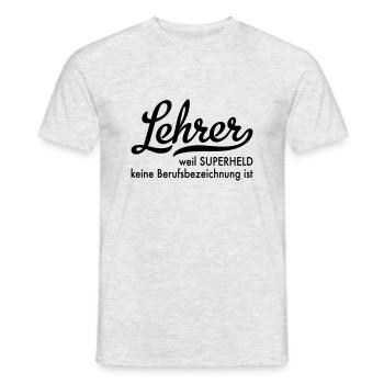 Lehrer - Männer T-Shirt - Grau meliert - Vorne - AI Model Male 178 dark (178cm)