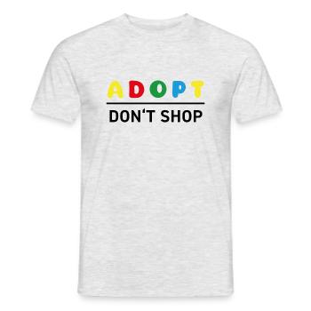 Farben Froh - Adopt Don't Shop - Männer T-Shirt - Grau meliert - Vorne - AI Model Male 178 dark (178cm)
