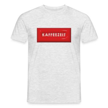 Kaffeezeit - Männer T-Shirt - Grau meliert - Vorne - AI Model Male 178 dark (178cm)