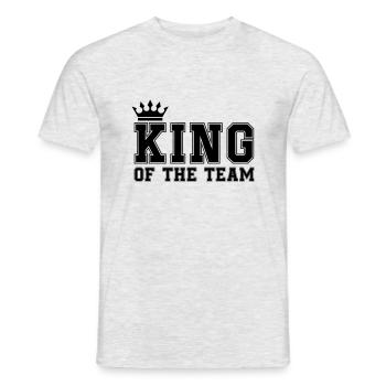 king of the team - Männer T-Shirt - Grau meliert - Vorne - AI Model Male 178 dark (178cm)
