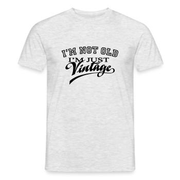 Not Old Just Vintage - Männer T-Shirt - Grau meliert - Vorne - AI Model Male 178 dark (178cm)