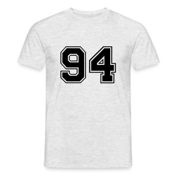 94 - Men's T-Shirt - heather grey - Front - AI Model Male 178 dark (178cm)