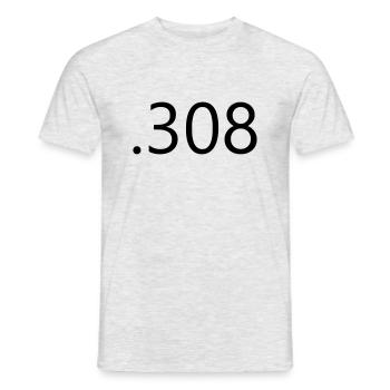 .308 - T-shirt homme - gris chiné - Devant - AI Model Male 178 dark (178cm)