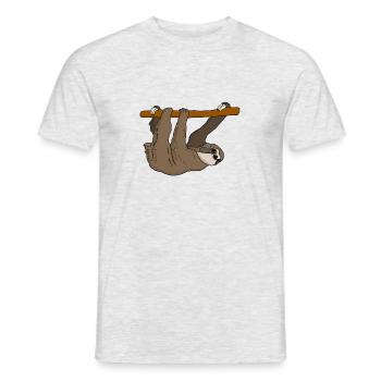 sloth - Men's T-Shirt - heather grey - Front - AI Model Male 178 dark (178cm)
