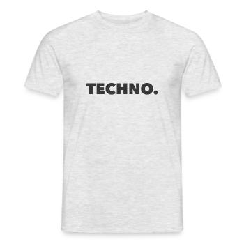 Techno Music Logo grau - Männer T-Shirt - Grau meliert - Vorne - AI Model Male 178 dark (178cm)