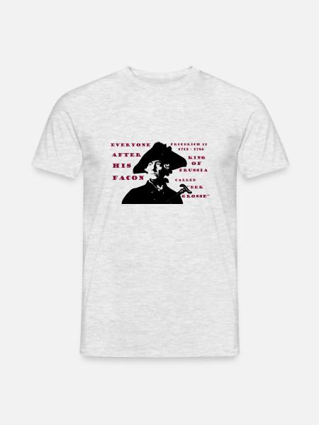 Friedrich der Große - Männer T-Shirt - Grau meliert