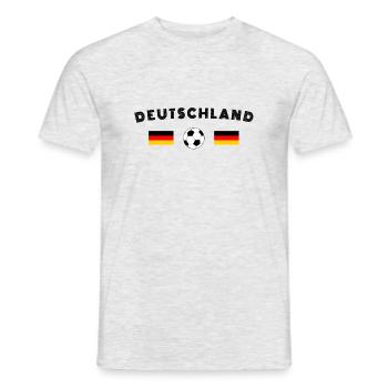 Fußball Fussball Football Germany Deutschland - Männer T-Shirt - Grau meliert - Vorne - AI Model Male 178 dark (178cm)