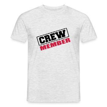 crew_member - T-shirt homme - gris chiné - Devant - AI Model Male 178 dark (178cm)