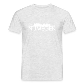 Nijmegen Niederlande Skyline Geschenk Idee - Männer T-Shirt - Grau meliert - Vorne - AI Model Male 178 dark (178cm)