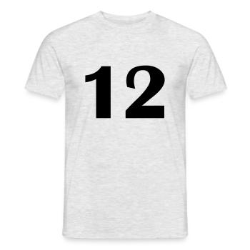 12 - Men's T-Shirt - heather grey - Front - AI Model Male 178 dark (178cm)
