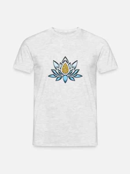 lotus tattoo 5084493 1920 - Männer T-Shirt - Grau meliert