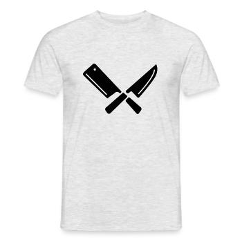 Knifes - Men's T-Shirt - heather grey - Front - AI Model Male 178 dark (178cm)