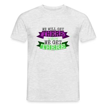 camping saying outdoors pacific north west hippie - T-shirt homme - gris chiné - Devant - AI Model Male 178 dark (178cm)