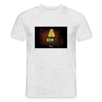 Drawing (in german Zeichnung) Ballsy - Men's T-Shirt - heather grey - Front - AI Model Male 178 dark (178cm)