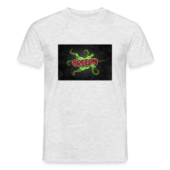Gruseliger Halloween Comic Stil Graffiti Schriftzug - Männer T-Shirt - Grau meliert - Vorne - AI Model Male 178 dark (178cm)