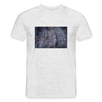 Islandhengst im Schneetreiben - Männer T-Shirt - Grau meliert - Vorne - AI Model Male 178 dark (178cm)