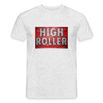 High Roller Brick Wall Graffiti - Men's T-Shirt - heather grey - Front - AI Model Male 178 dark (178cm)