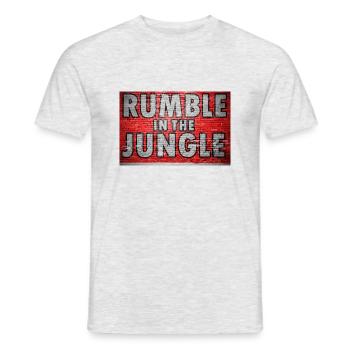Rumble in the Jungle Brick Wall Graffiti - Men's T-Shirt - heather grey - Front - AI Model Male 178 dark (178cm)