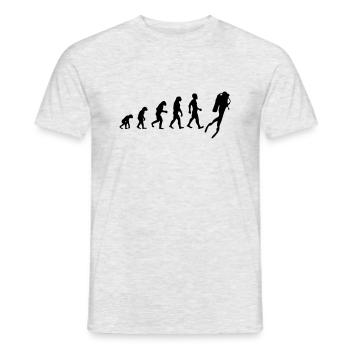Evolution Diver - T-shirt homme - gris chiné - Devant - AI Model Male 178 dark (178cm)