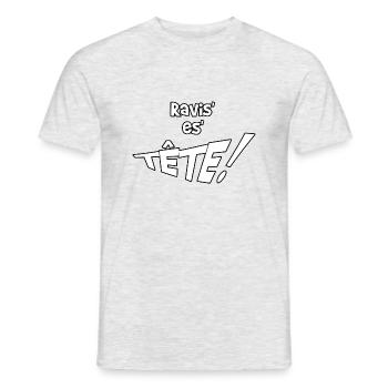 regarde sa tête ch'ti cadeau - T-shirt homme - gris chiné - Devant - AI Model Male 178 dark (178cm)