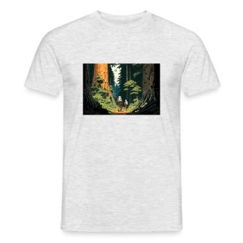 Interstelar in the woods - Men's T-Shirt - heather grey - Front - AI Model Male 178 dark (178cm)