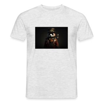 Panda - Männer T-Shirt - Grau meliert - Vorne - AI Model Male 178 dark (178cm)