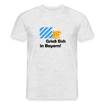 Griaß Eich - Bayern Heimatliebe - Männer T-Shirt - Grau meliert - Vorne - AI Model Male 178 dark (178cm)