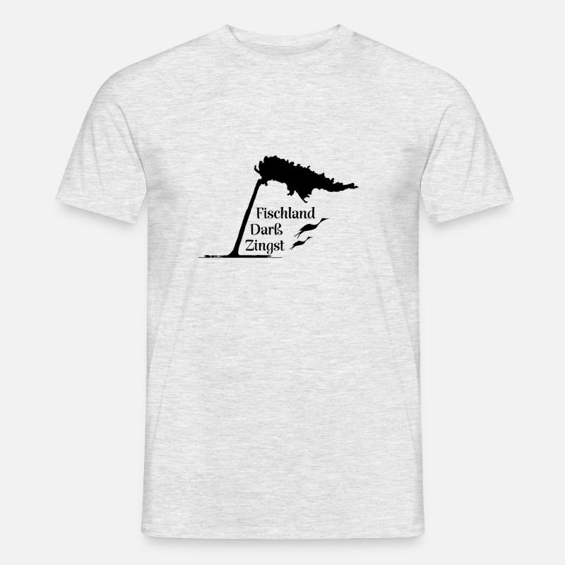 Fischland Darß Zingst Windflüchter Darß Weststrand - Männer T-Shirt - Grau meliert