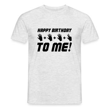 Joyeux anniversaire à moi 18 - T-shirt homme - gris chiné - Devant - AI Model Male 178 dark (178cm)