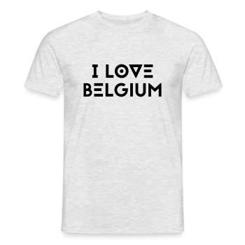 I LOVE BELGIUM - Men's T-Shirt - heather grey - Front - AI Model Male 178 dark (178cm)