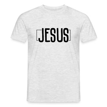 Jésus - T-shirt homme - gris chiné - Devant - AI Model Male 178 dark (178cm)
