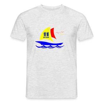 Sailboat Gruissan Occitanie - Men's T-Shirt - heather grey - Front - AI Model Male 178 dark (178cm)