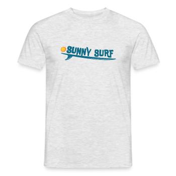 Sunny Surf - Männer T-Shirt - Grau meliert - Vorne - AI Model Male 178 dark (178cm)