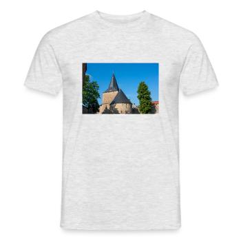 großes historisches Tor Goslar Niedersax - Männer T-Shirt - Grau meliert - Vorne - AI Model Male 178 dark (178cm)