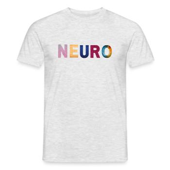 NEURO solo - Männer T-Shirt - Grau meliert - Vorne - AI Model Male 178 dark (178cm)
