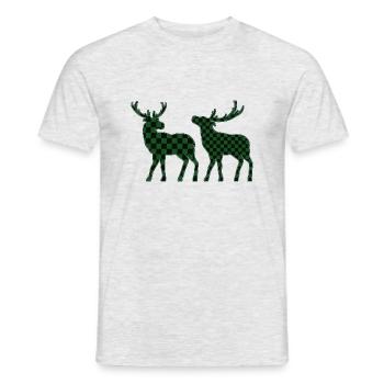 Hirsch - Männer T-Shirt - Grau meliert - Vorne - AI Model Male 178 dark (178cm)