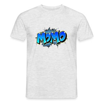 Graffiti First Name MOMO - Men's T-Shirt - heather grey - Front - AI Model Male 178 dark (178cm)